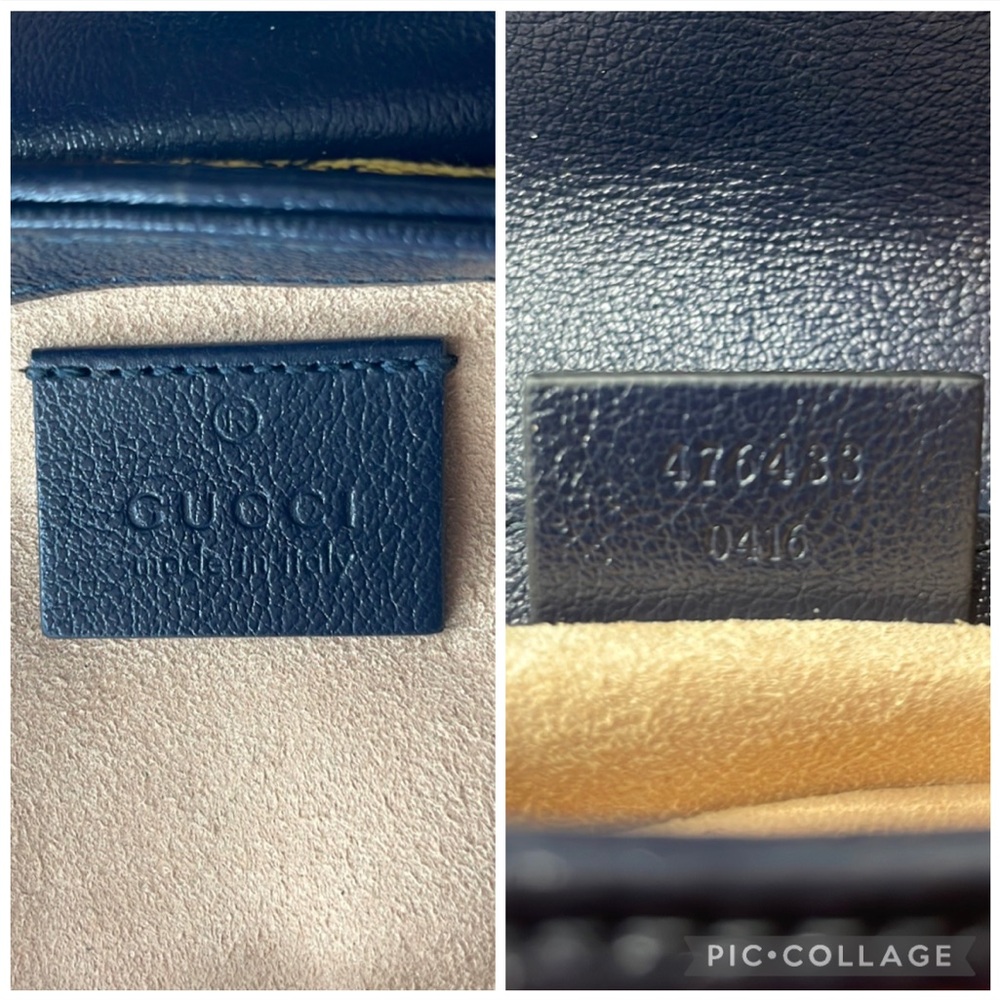 Gucci Guccissima GG Marmont Multicolor Colorblock Quilted Super Mini Bag 476433 - Picture 16 of 17